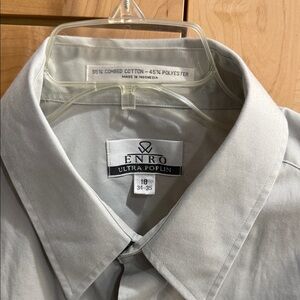 Enro Ultra Poplin Men's Light Gray Dress Shirt